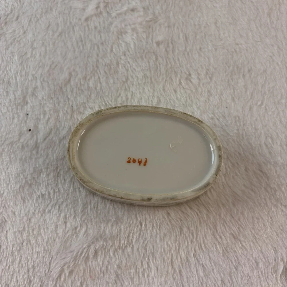 Vtg 80s Lefton Porcelain Cardinal Keepsake Trinket Box 2641 Hand Painted Japan